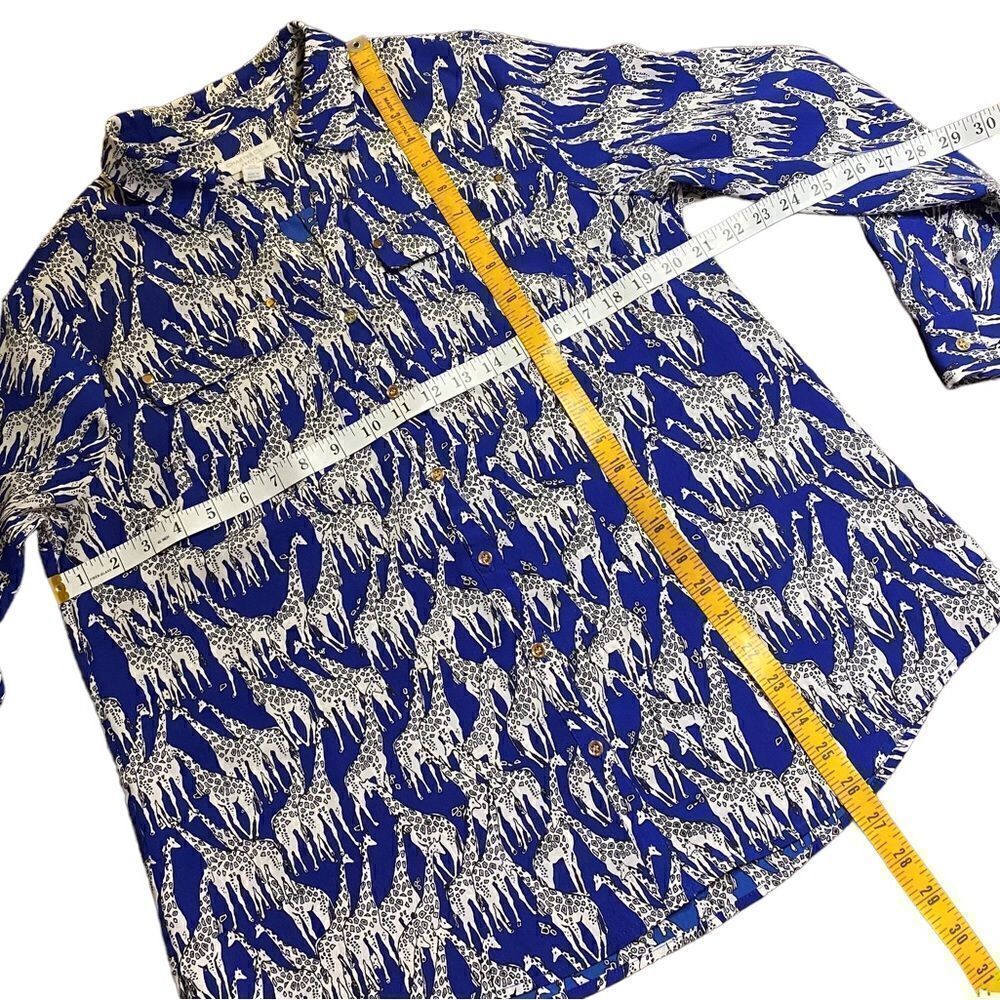 CHARTER CLUB Giraffe Print Safari Petite Blouse - Picture 8 of 8